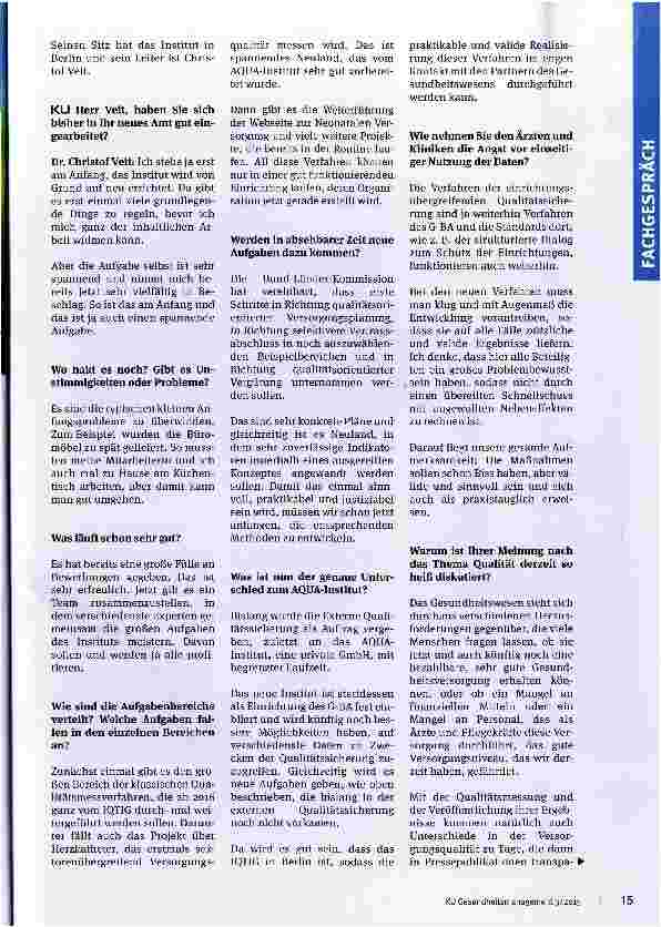 Vorschauseite 2: Die Herausforderung eines neuen Instituts