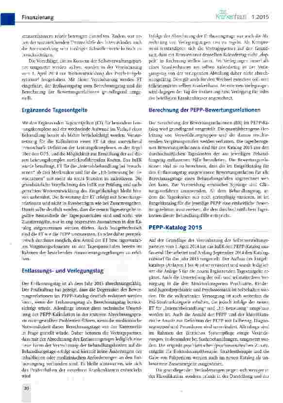Vorschauseite 2: Neuer PEPP-Katalog für 2015