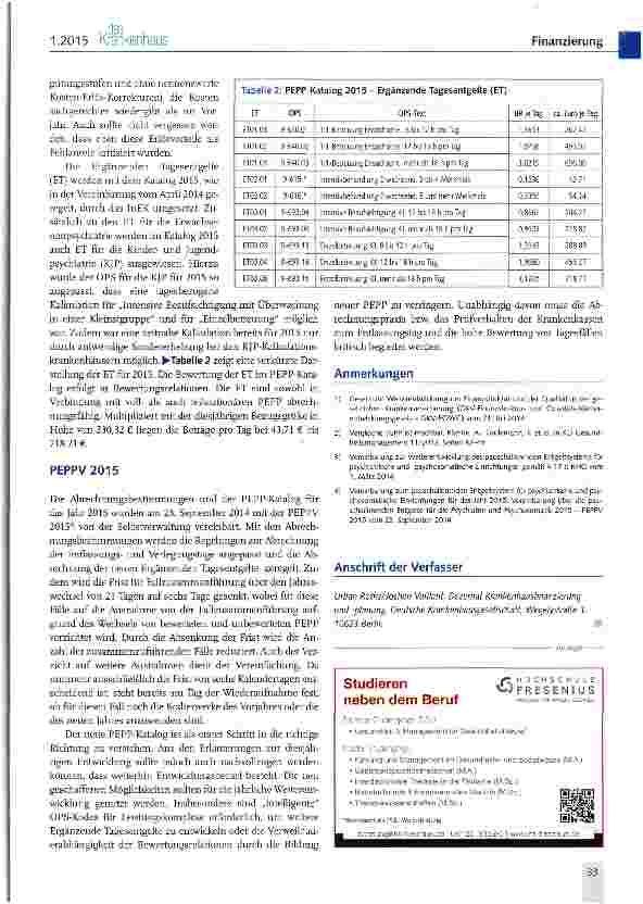 Vorschauseite 5: Neuer PEPP-Katalog für 2015