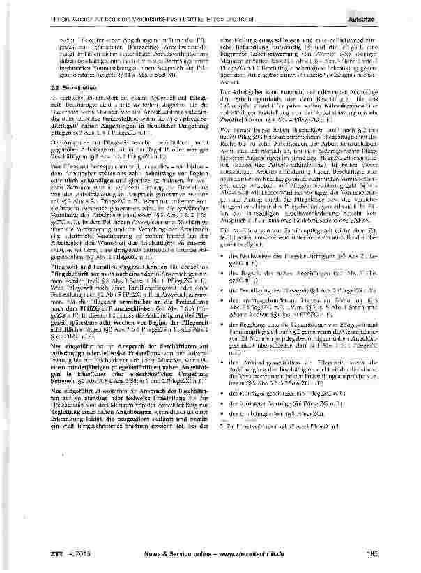 Vorschauseite 3: Das Gesetz zur besseren Vereinbarkeit von Familie, Pflege und Beruf vom 23.12.2014 (BGBI. 2014 I S.2462)