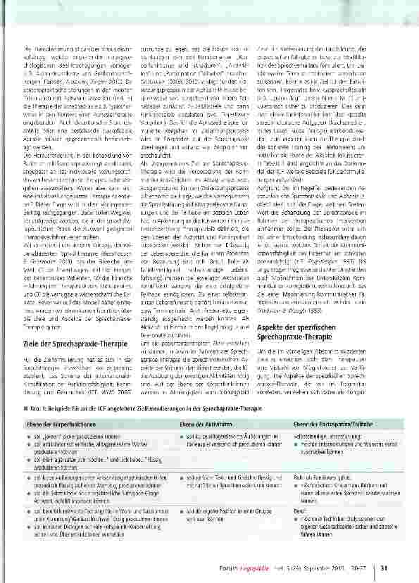 Vorschauseite 2: Therapie der Sprechapraxie