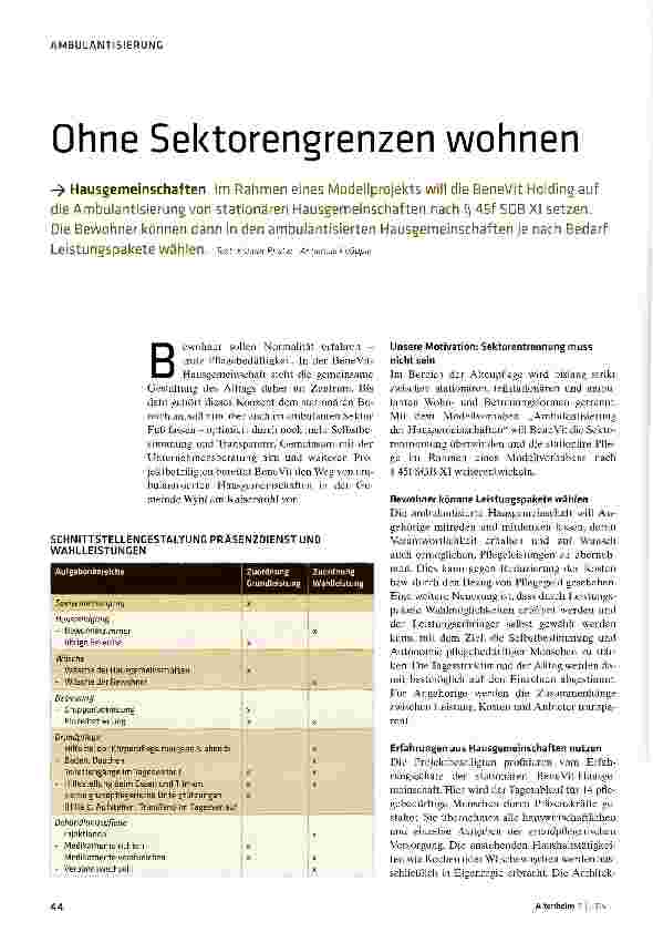Vorschauseite 1: Ohne Sektorengrenzen wohnen
