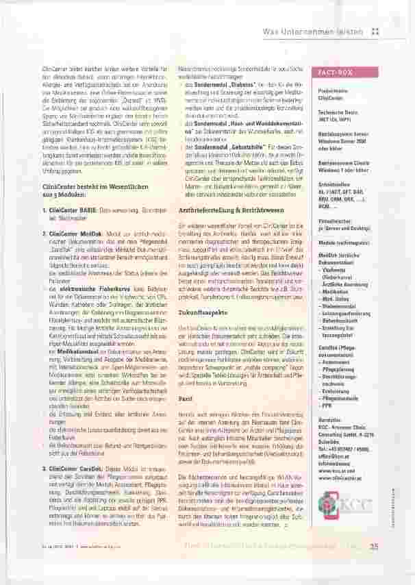 Vorschauseite 2: CliniCenter: Für mehr Patientensicherheit und Dokumentationsqualität