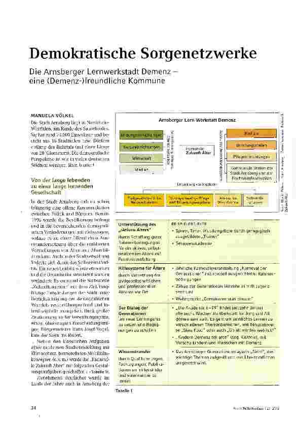 Vorschauseite 1: Demokratische Sorgenetzwerke Die Arnsberger Lernwerkstadt Demenz -eine (Demenz-)freundliche Kommune