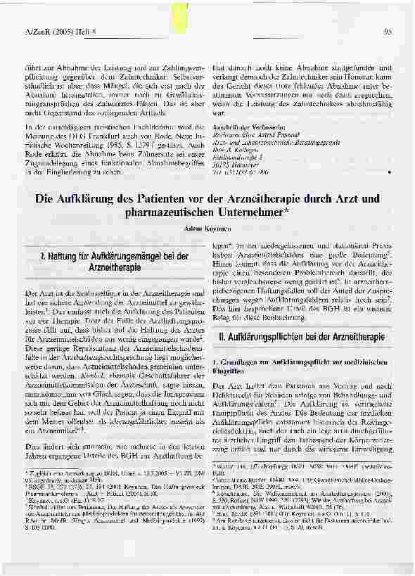 Vorschauseite 2: Keine Abnahme, kein Geld -Die Zahlungsansprüche des Zahntechnikers setzen voraus, dass der Zahnarzt die zahntechnische Arbeit abgenommen hat