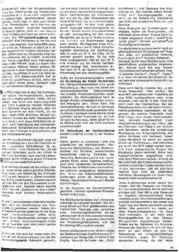 Vorschauseite 2: Diabetes mellitus 11.Folge:Die Komplikationen der Zuckerkrankheit 4. Die Arteriosklerose b) Die Koronare Arteriosklerose