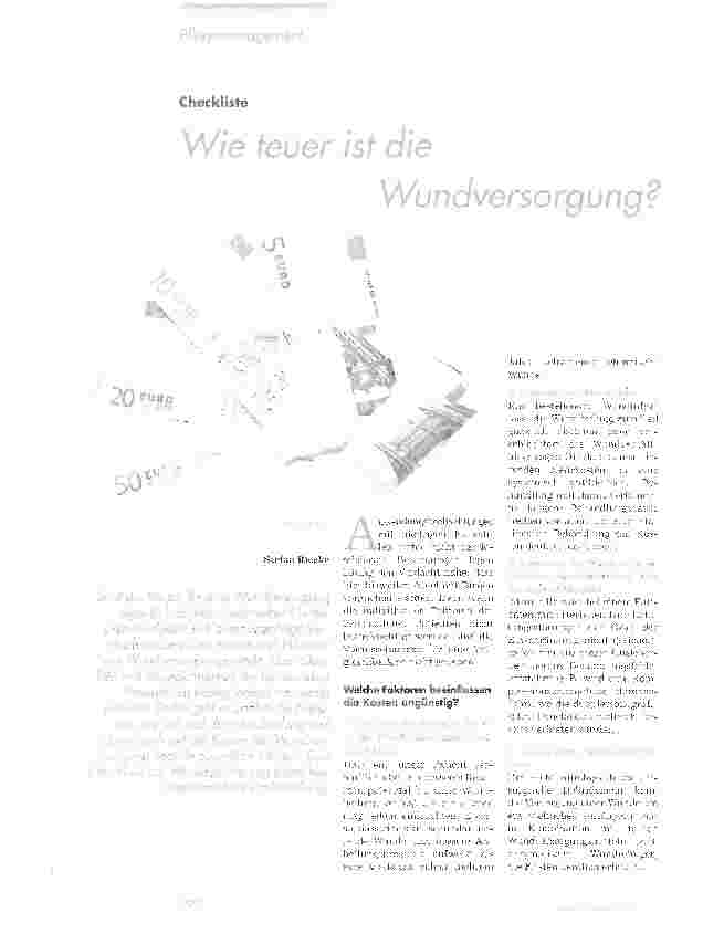 Vorschauseite 1: Wie teuer ist die Wundversorgung?