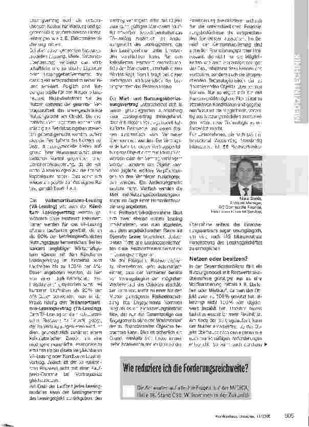 Vorschauseite 2: Wege aus dem Investitions stauFinanzierung von Medizintechnik -bewährte und innovative Ansätze