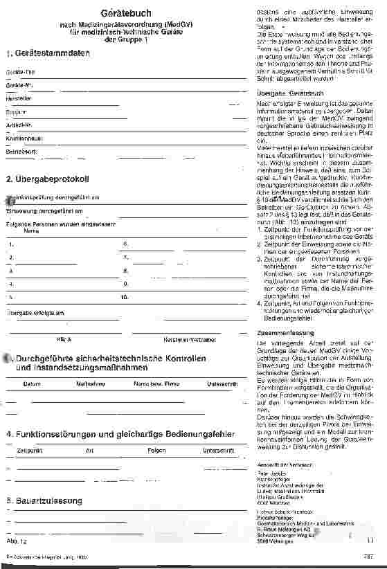 Vorschauseite 4: Die neuen Medizingeräteverordnung 2. Folge: Organisation der Aufstellung, Einweisung und Übergabe medizin-technischer Geräte