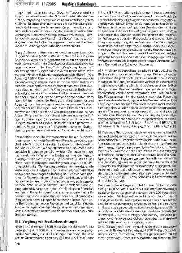 Vorschauseite 4: Ungelöste Rechtsfragen der Vergütung in der Integrierten Versorgung