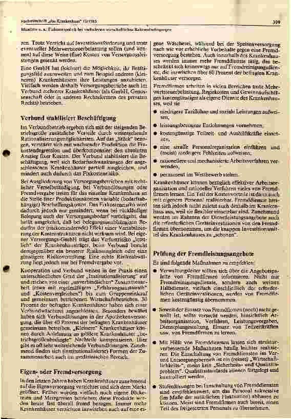 Vorschauseite 5: Fixkostenpolitik bei veränderten wirtschaftlichen Rahmenbedingungen
