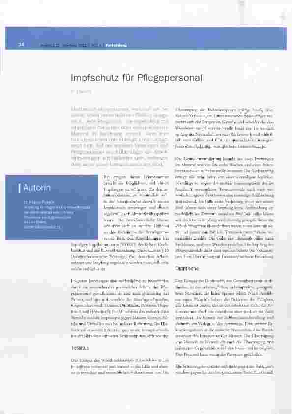 Vorschauseite 2: Impfschutz für Pflegepersonal
