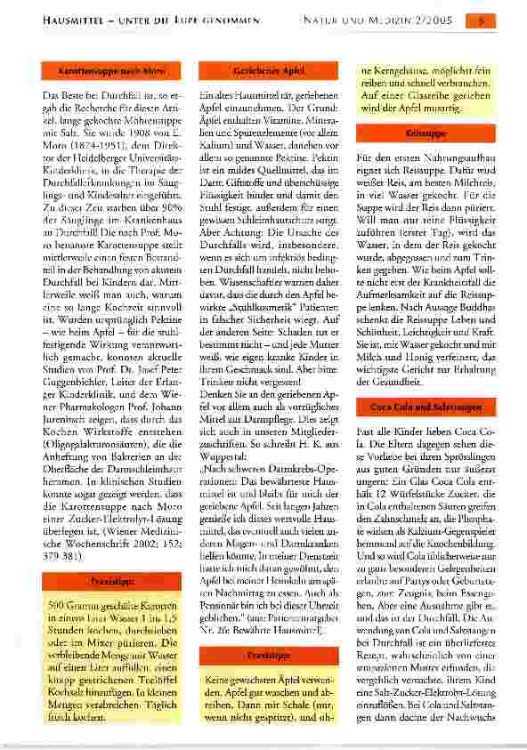 Vorschauseite 2: HAUSMITTEL - UNTER DIE LUPE GENOMMEN (TEIL 2)