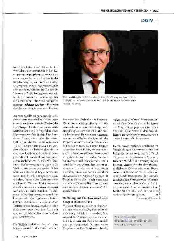 Vorschauseite 2: Verbessert der Innovationsfonds das Gesundheitssystem?