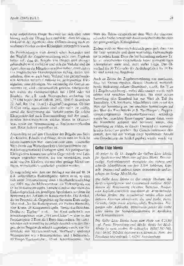 Vorschauseite 4: Zur Abgabe von Talern bei preisgebundenen ArzneimittelnLandgericht Hanau, Urteil vom 31. August 2004 - 6 O 68/04