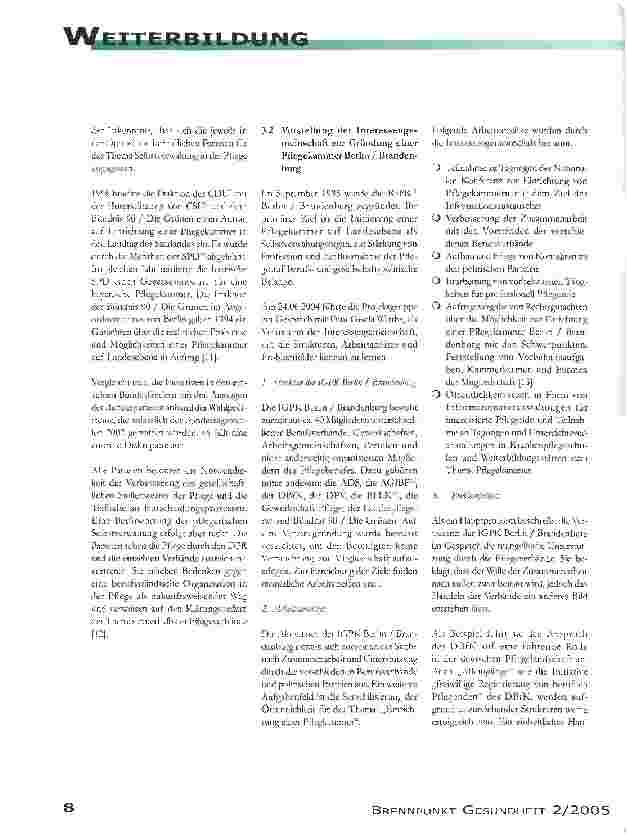 Vorschauseite 5: Der steinige Weg zur PflegekammerEine Projektarbeit im Rahmen der Weiterbildung zur/zum Gesundheitsund Krankenpflegerin / in der Psychiatrie