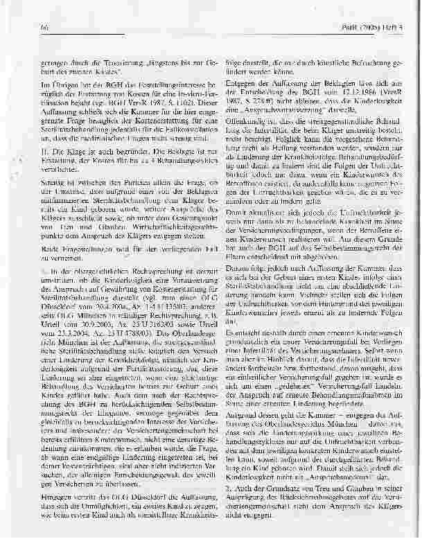 Vorschauseite 3: Zur Kostenübernahme einer Sterilitätsbehandlung