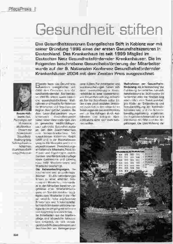Vorschauseite 1: Gesundheit stiften