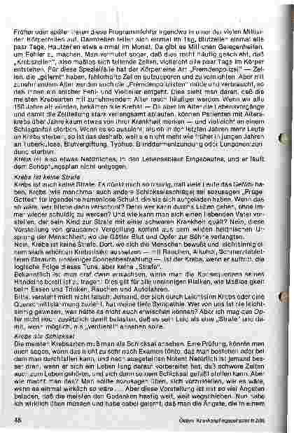Vorschauseite 2: Trost für Krebskranke