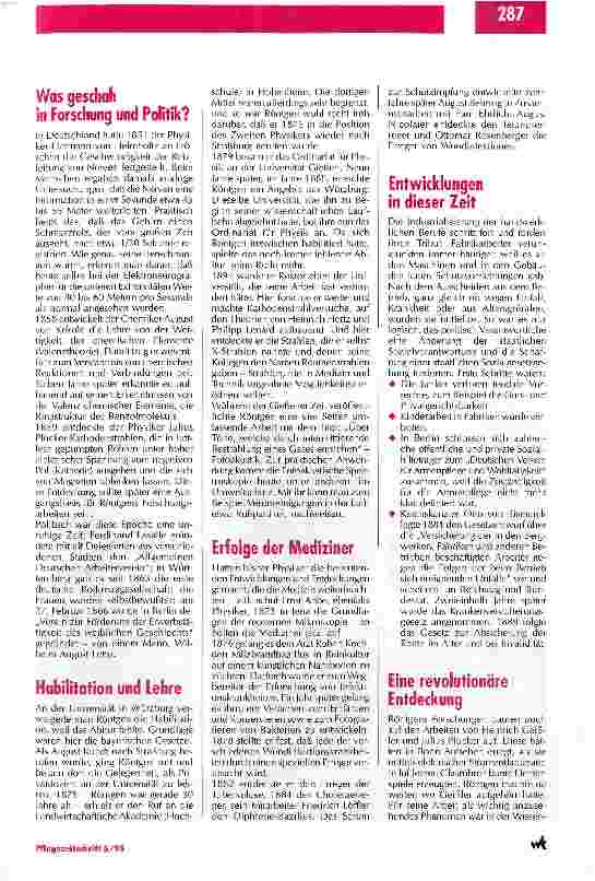 Vorschauseite 2: Wilhelm Conrad Röntgen und seine Zeit