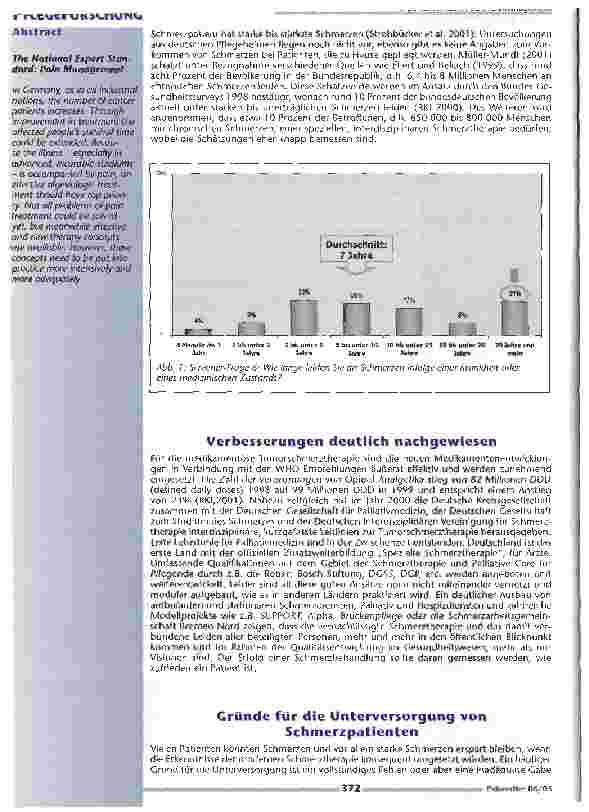 Vorschauseite 2: Der nationale Expertenstandard: Schmerzmanagement