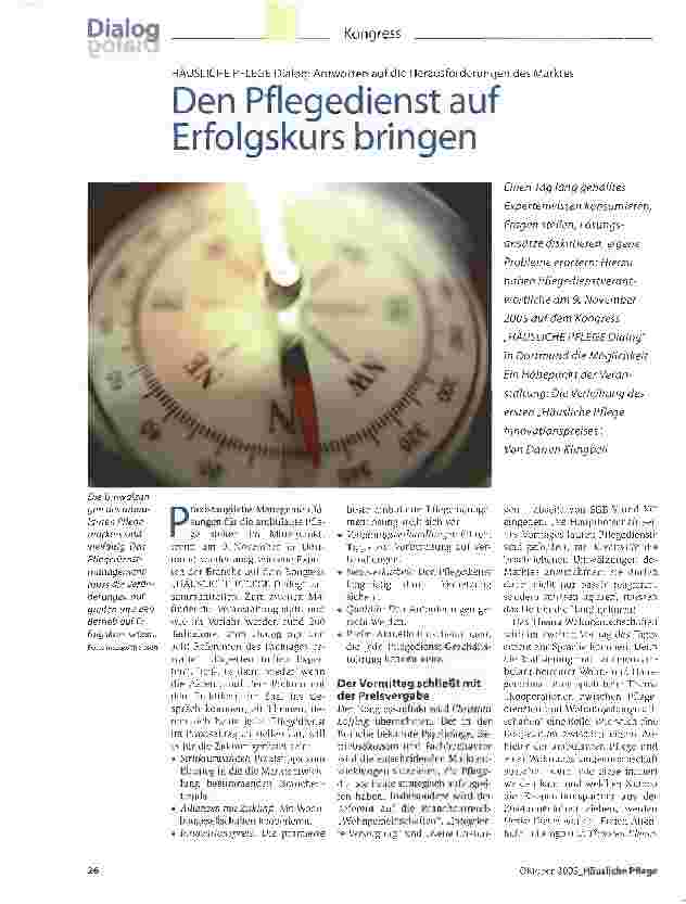 Vorschauseite 1: Den Pflegedienst auf Erfolgskurs bringen