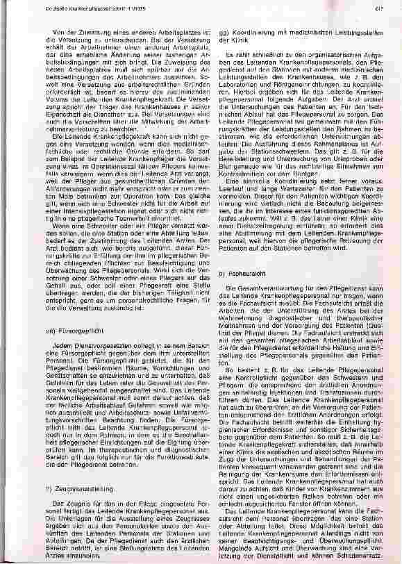 Vorschauseite 4: Die Aufgaben des Leitenden Krankenpflegepersonals Ausgewählte Fragen für die Praxis in Krankenhäusern