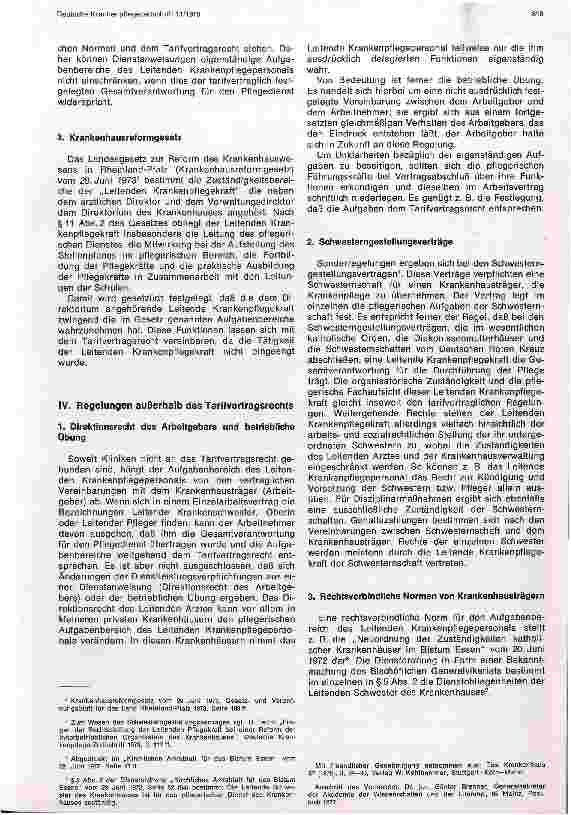 Vorschauseite 6: Die Aufgaben des Leitenden Krankenpflegepersonals Ausgewählte Fragen für die Praxis in Krankenhäusern