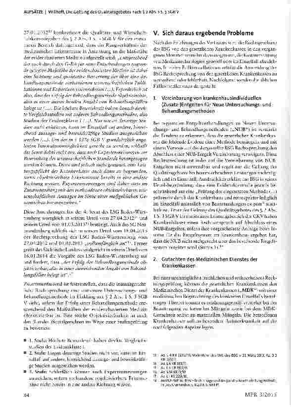Vorschauseite 3: Die Geltung des Qualitätsgebotes nach § 2 Abs. 1S. 3 SGB V im stationären Leistungsbereich der GKV