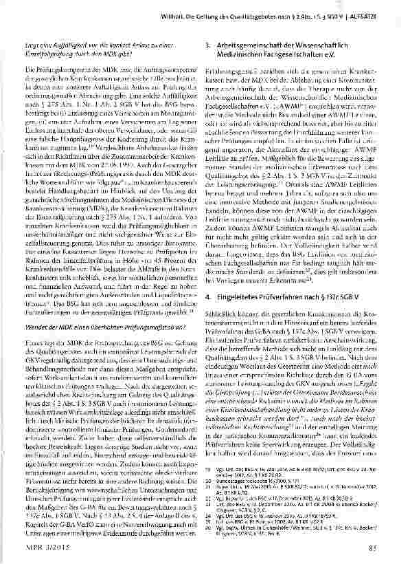 Vorschauseite 4: Die Geltung des Qualitätsgebotes nach § 2 Abs. 1S. 3 SGB V im stationären Leistungsbereich der GKV