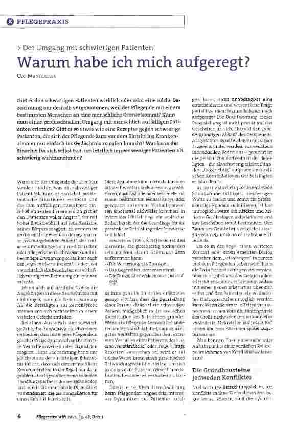 Vorschauseite 1: Der Umgang mit schwierigen Patienten Warum habe ich mich aufgeregt?
