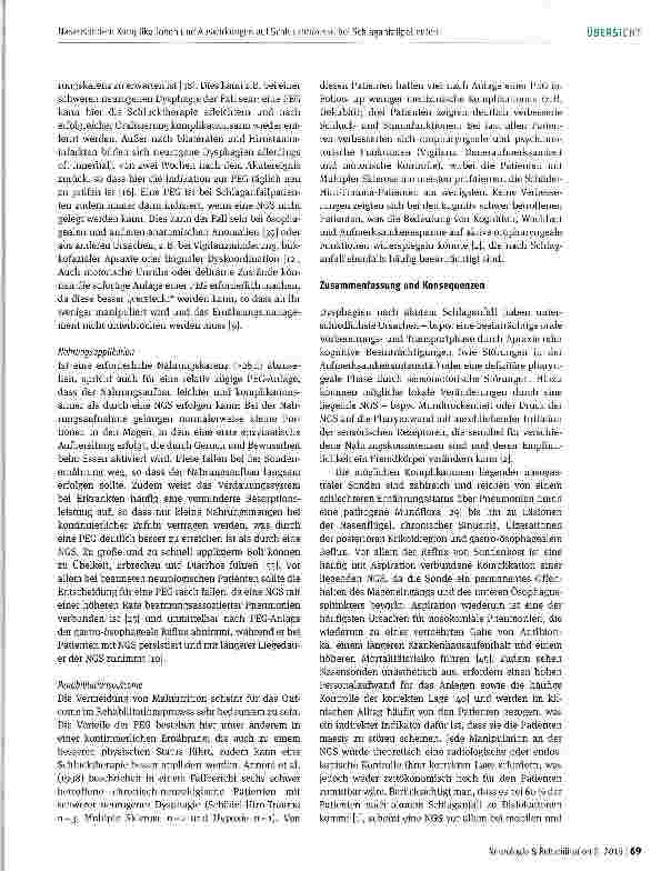 Vorschauseite 5: Nasensonden: Komplikationen und Auswirkungen auf Schluckprozesse bei Schlaganfallpatienten