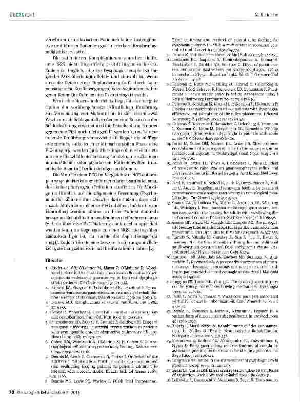 Vorschauseite 6: Nasensonden: Komplikationen und Auswirkungen auf Schluckprozesse bei Schlaganfallpatienten