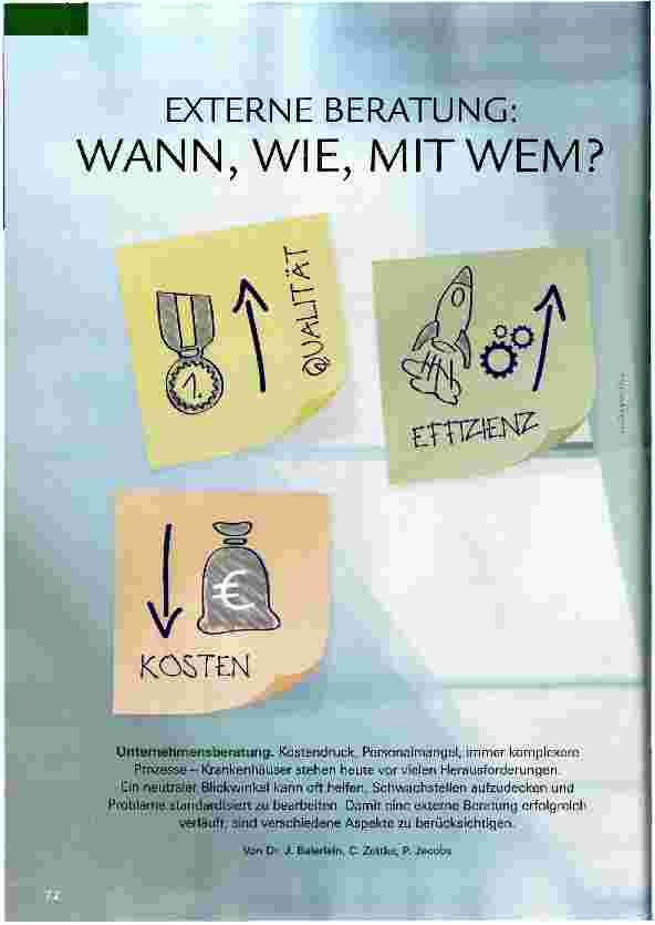 Vorschauseite 1: EXTERNE BERATUNG: WANN, WIE, MIT WEM?