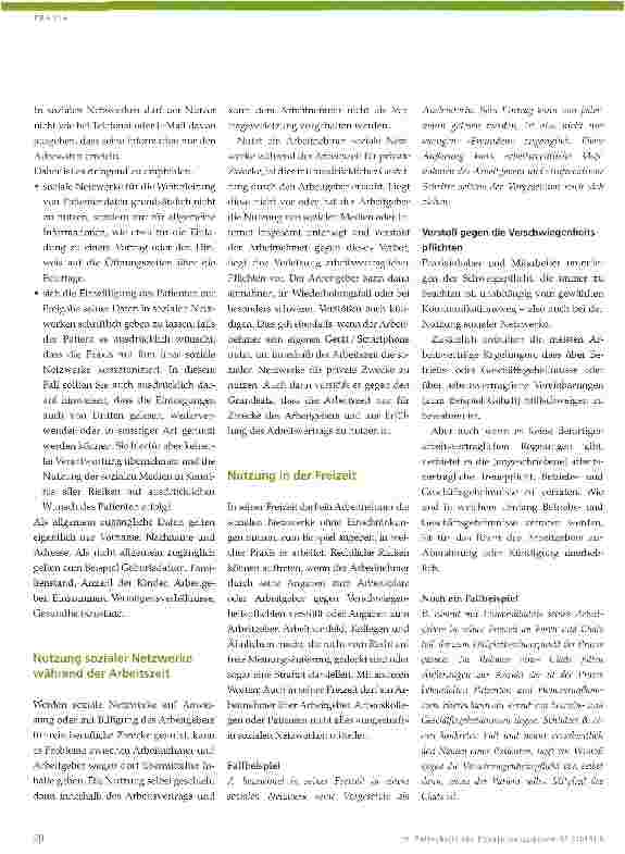 Vorschauseite 2: Nutzung sozialer Netzwerke in der Praxis