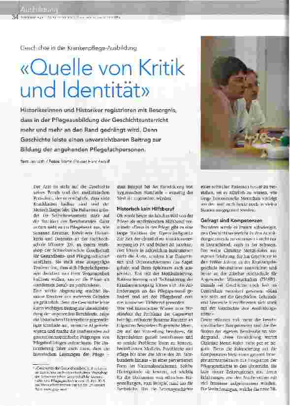 Vorschauseite 1: «Quelle von Kritik und Identität»