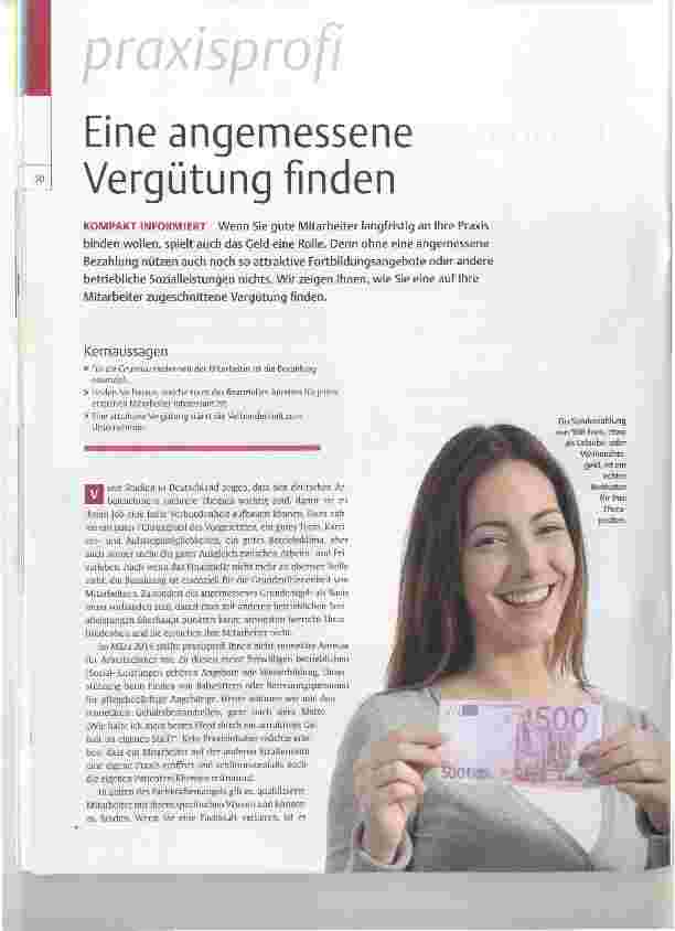Vorschauseite 1: praxisprofi Eine angemessene Vergütung finden