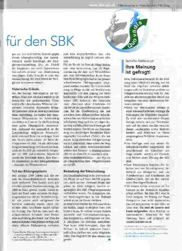 Vorschauseite 2: Wegweisende Entscheidungen für den SBK