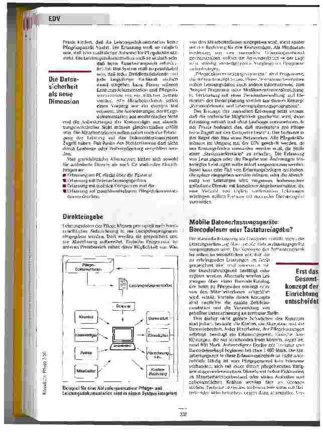 Vorschauseite 2: Wieviel Technik verlangt das SGB XI? EDV als notwendige Konsequenz der Pflegeversicherung - ein Systemvergleich