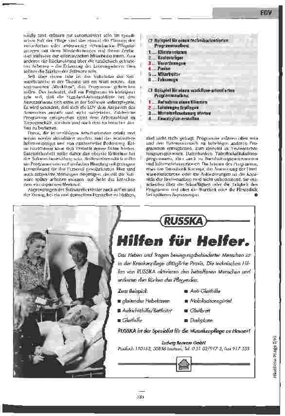 Vorschauseite 5: Wieviel Technik verlangt das SGB XI? EDV als notwendige Konsequenz der Pflegeversicherung - ein Systemvergleich