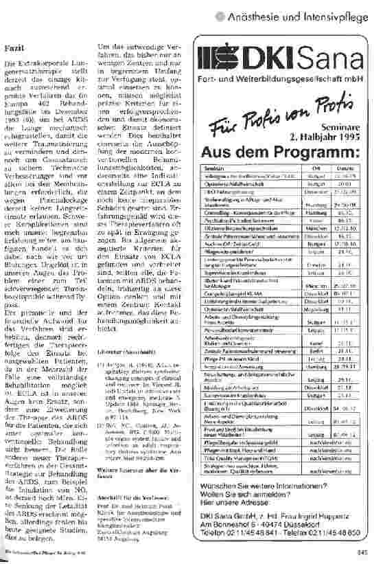Vorschauseite 6: Extrakorporale Lungenersatztherapie 1. Teil