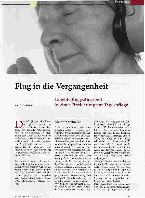Vorschauseite 1: Flug in die Vergangenheit