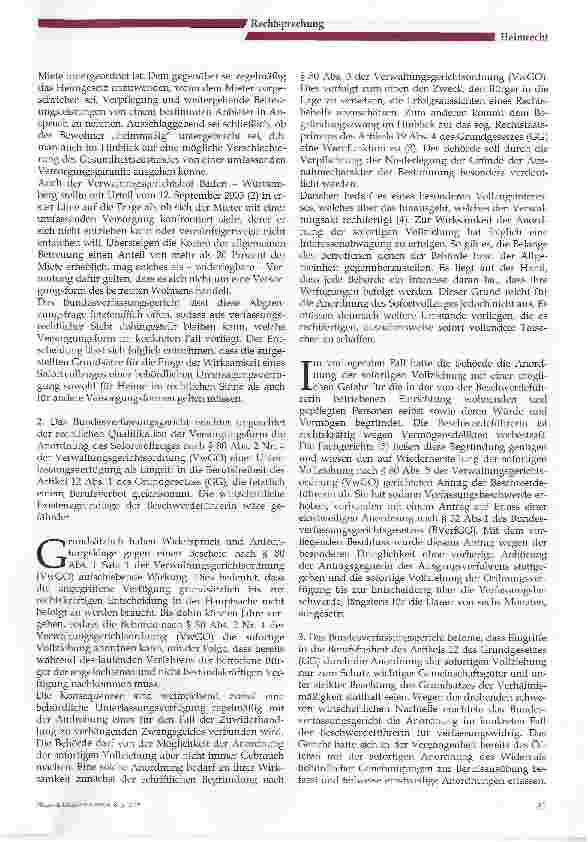 Vorschauseite 3: Untersagung eines Heimbetriebes und Sofortvollzug