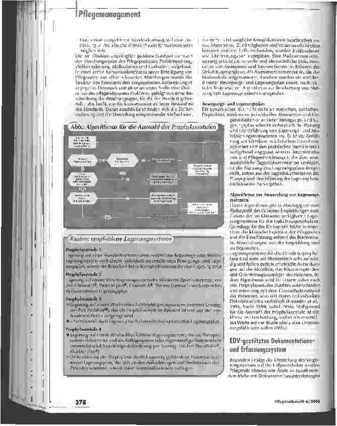 Vorschauseite 3: Vom nationalen Standard zur internen Leitlinie Dekubitus -Teil 1: Algorithmen sorgen für Transparenz