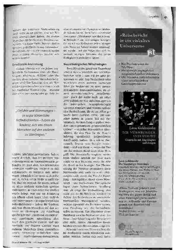 Vorschauseite 2: Die Fähigkeit zur Empathie. Das Geheimnis der Spiegelzellen