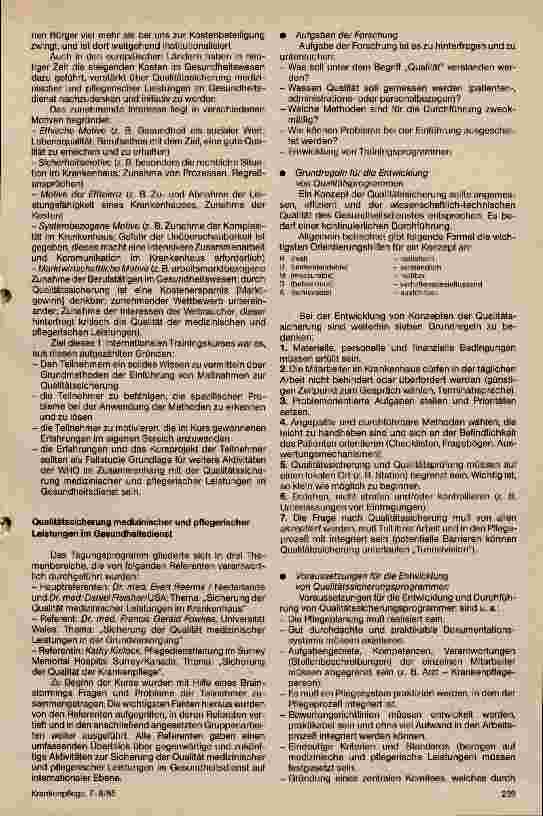 Vorschauseite 2: Qualitätssicherung medizinischer und pflegerischer Leistungen im Gesundheitsdienst, 1. Internationaler Trainingskurs in Barcelona