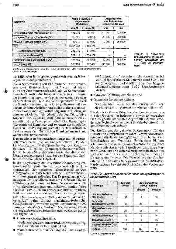 Vorschauseite 3: Von der Großgerätabstimmung zur regionalisierten Radiologieabstimmung.