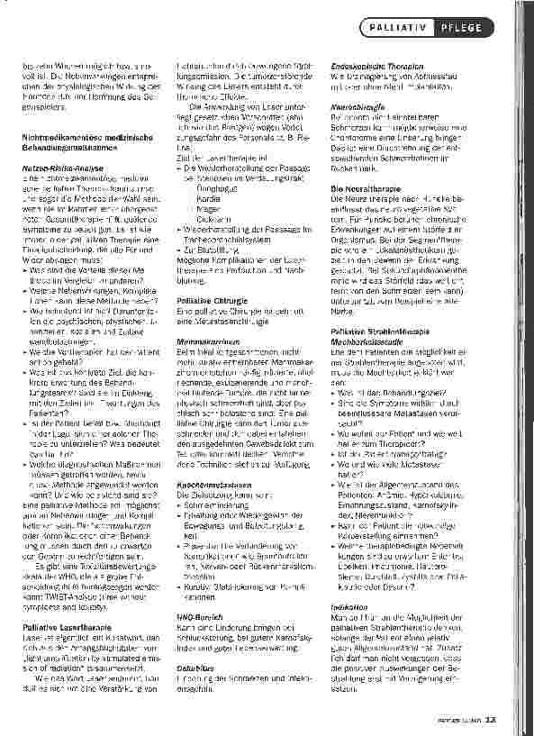 Vorschauseite 2: SchmerzmanagementBEGLEITENDE UND UNTERSTÜTZENDE MASSNAHMEN ZUM WOHLE DES PATIENTEN