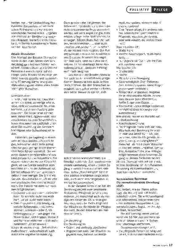 Vorschauseite 6: SchmerzmanagementBEGLEITENDE UND UNTERSTÜTZENDE MASSNAHMEN ZUM WOHLE DES PATIENTEN