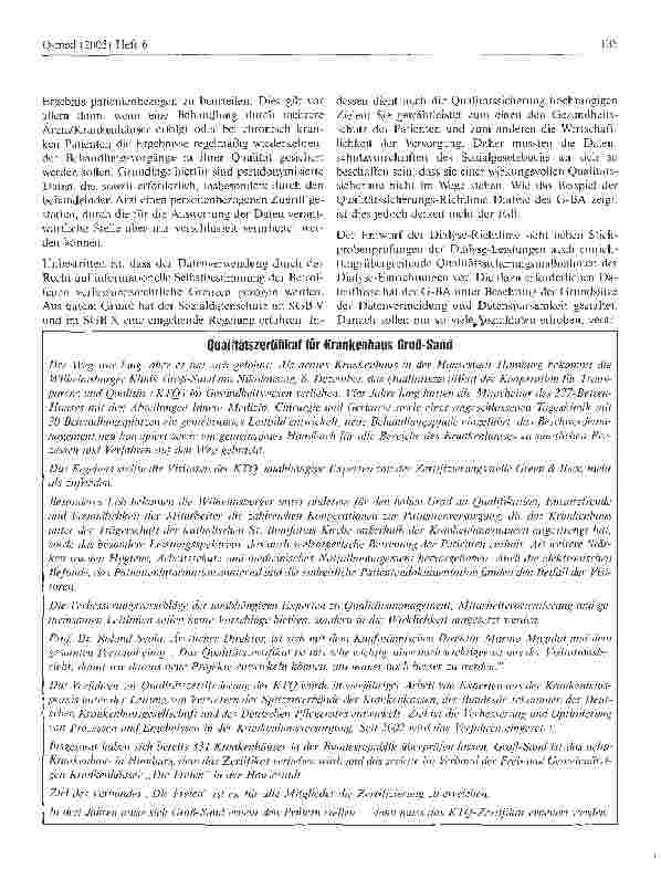 Vorschauseite 2: Für eine neue Balance von Qualitätssicherung und Datenschutz